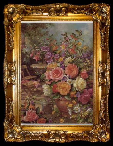 framed  unknow artist Floral, beautiful classical still life of flowers.081, ta009-2